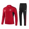 Manchester United Quarter Zip Sweat d'Entraînement 22-23 Rouge Pour Enfant